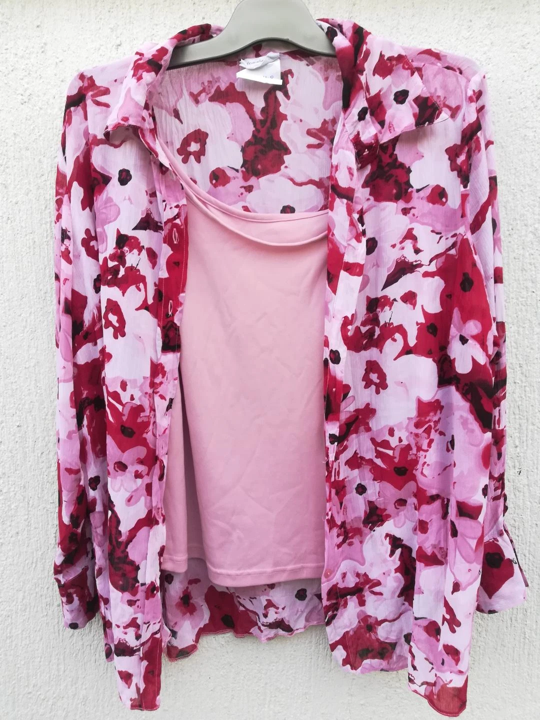 Bloemenoverhemd + Roze tanktop set maat T.L-T.46/48 – photo 7